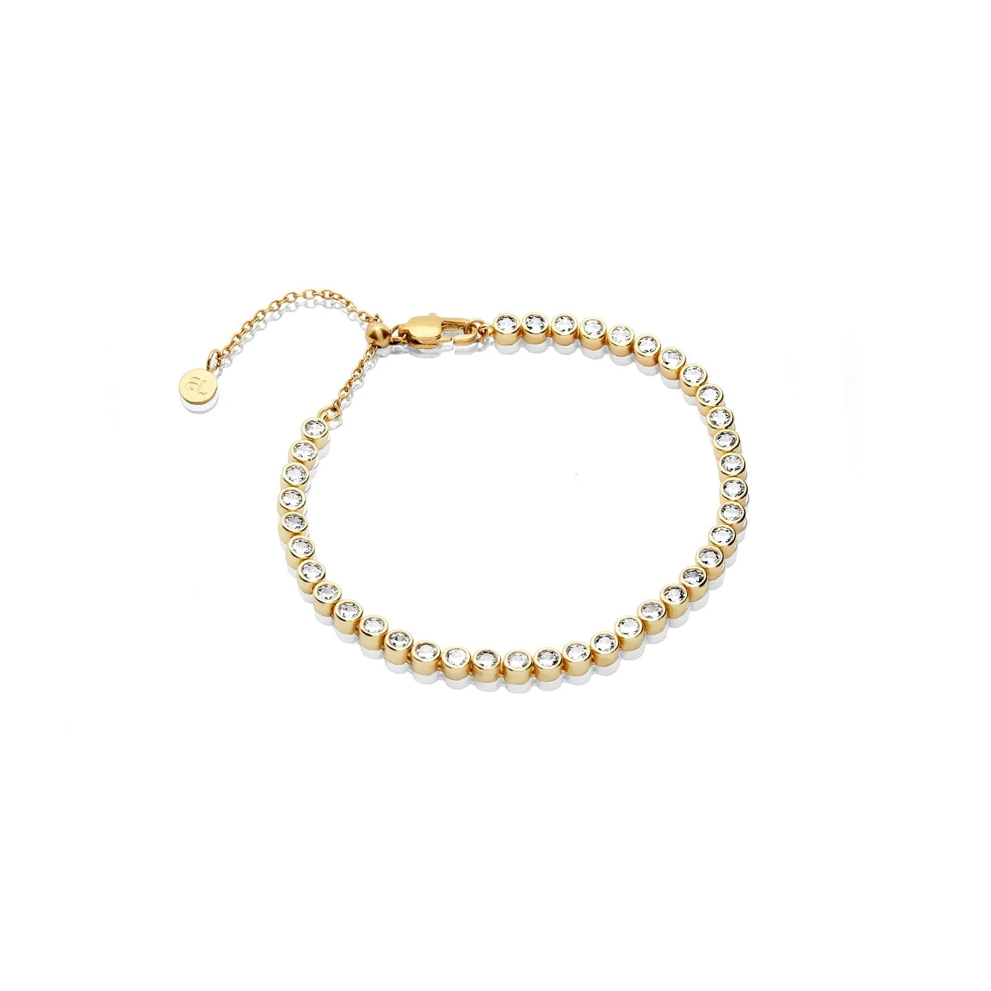 Round Cut Tennis Bracelet (Gold) | Abbott Lyon