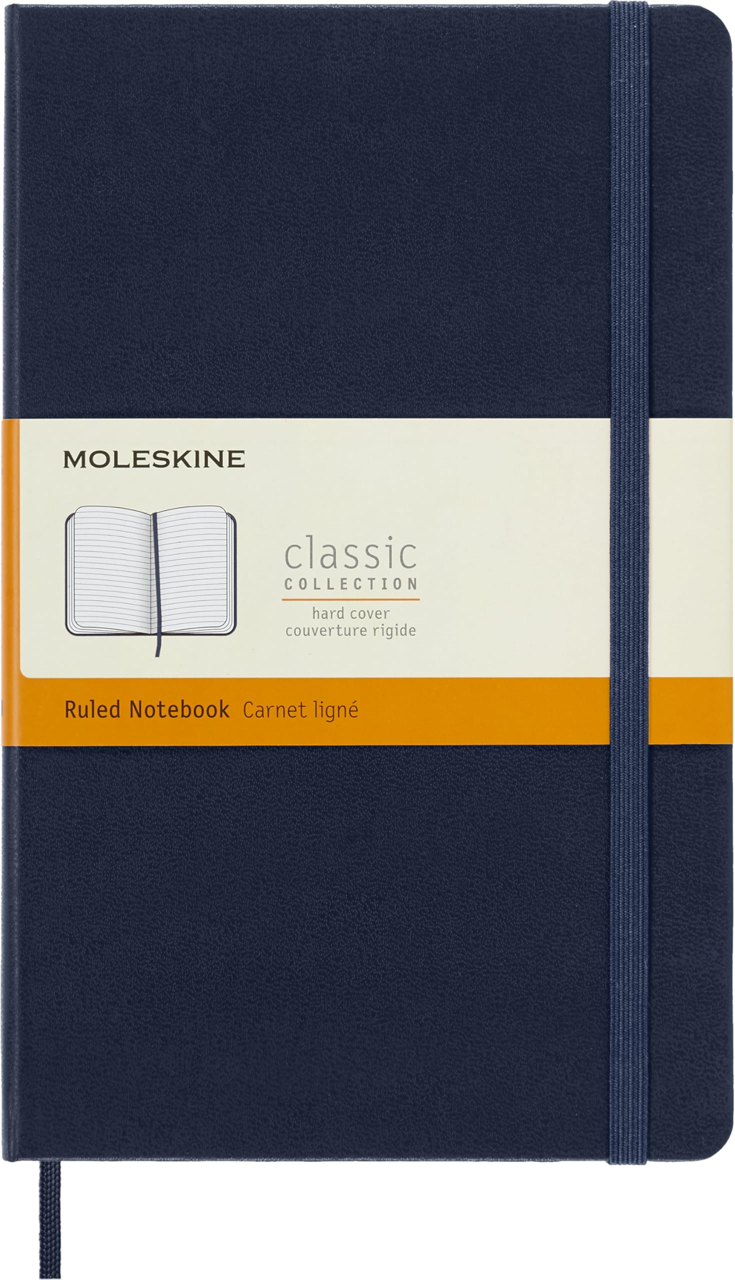 Moleskine Klassisches Notizbuch, Liniertes Notizbuch, Hardcover und Elastischer Verschluss, Saphi... | Amazon (DE)