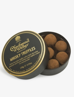 Dark chocolate whisky truffles 130g | Selfridges