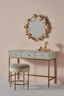 Scroll Vine Inlay Vanity Table | Anthropologie (US)