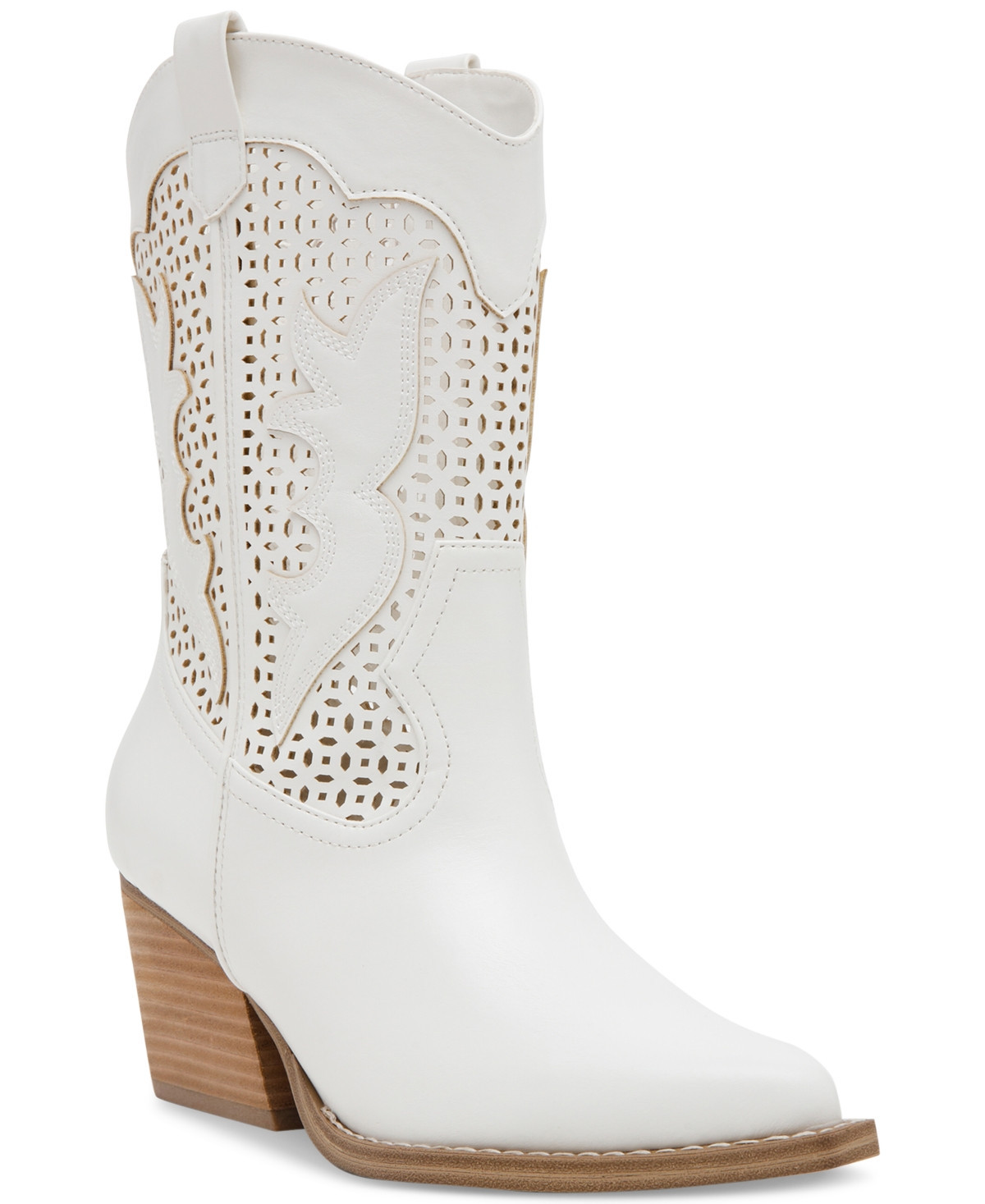 Dv Dolce Vita Women's Allure Cutout Eyelet Cowboy Western Booties - Ivory | Macy's