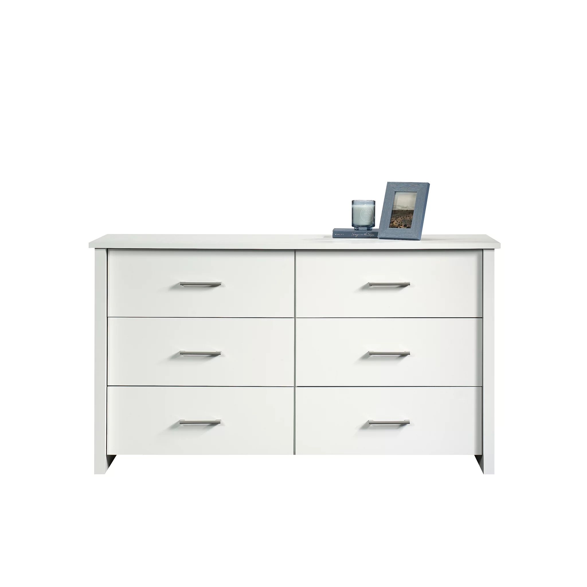 Mainstays Hillside 6-Drawer Dresser, Soft White Finish - Walmart.com | Walmart (US)