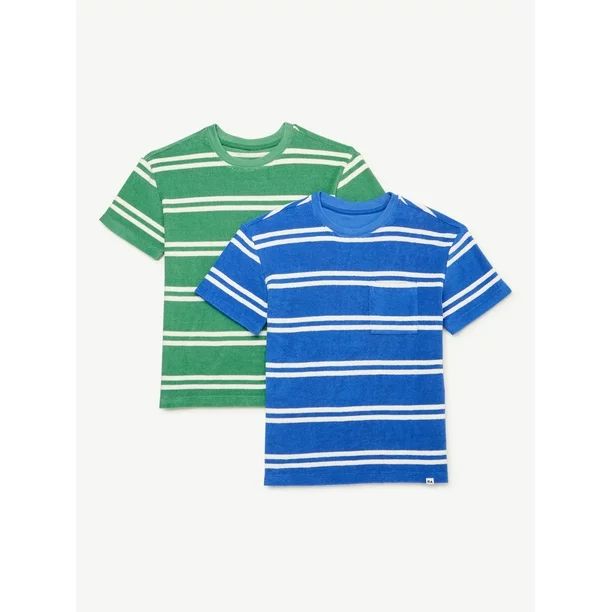 Free Assembly Boys Short Sleeve Terrycloth T-Shirt, 2-Pack, Sizes 4-18 - Walmart.com | Walmart (US)
