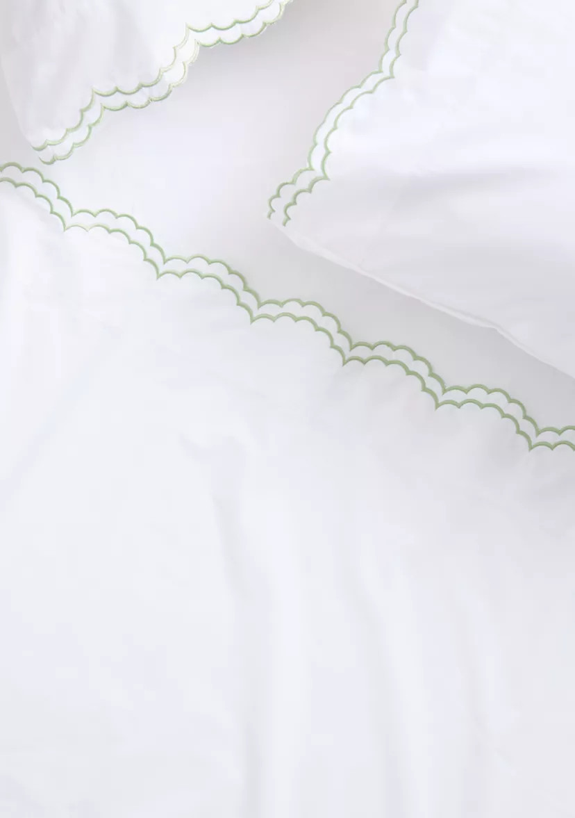 300 Thread Count Scallop Embroidered Sheet Set | Belk