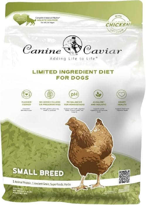 Canine Caviar - Small Breed: Chicken & Whole Ground Oats, Alkaline Dry Dog Food, Limited Ingredie... | Amazon (US)