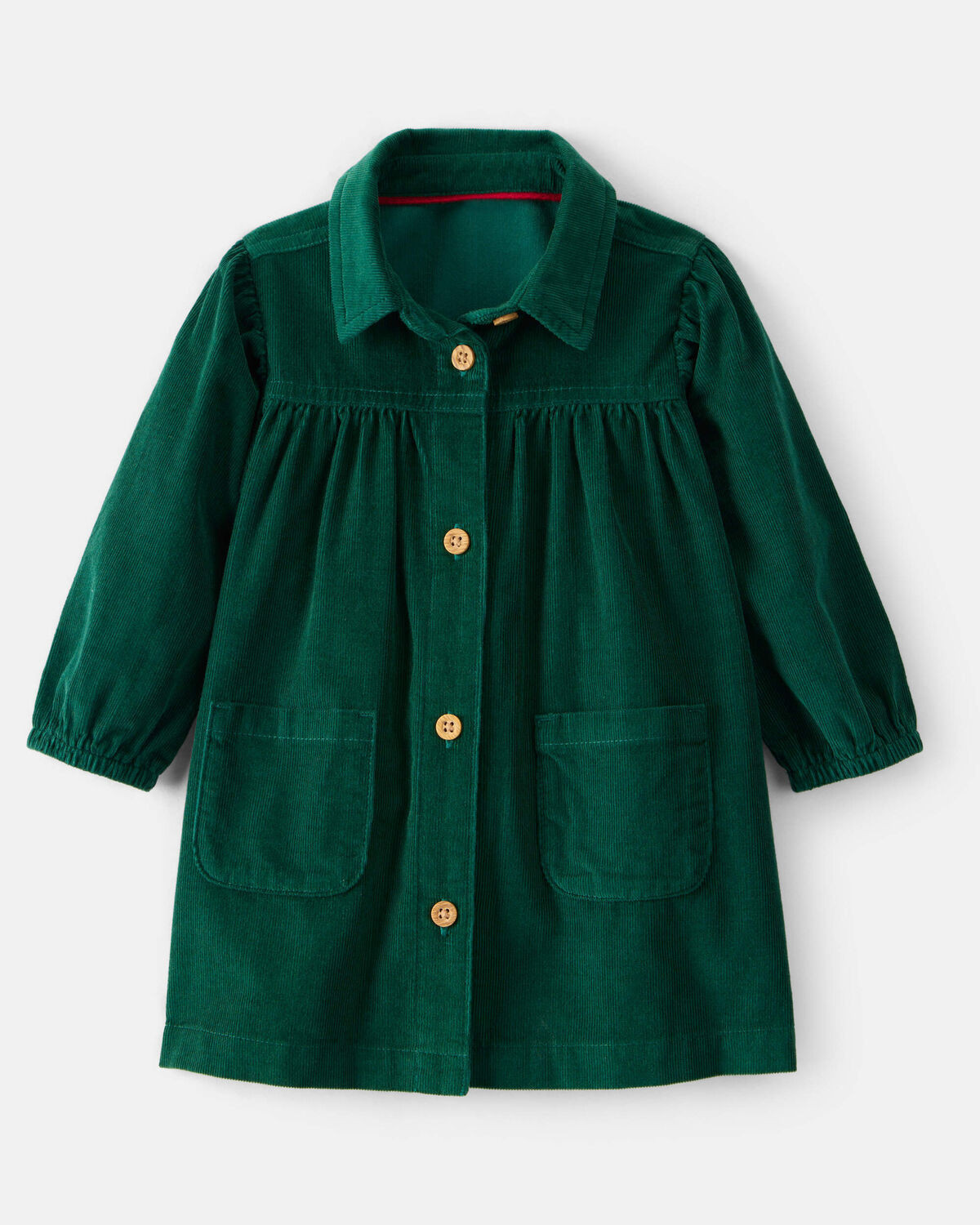 Baby Girl Corduroy Long-Sleeve Dress - Green | Carter's Inc