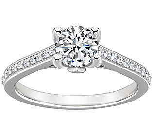 Affinity 0.90 cttw Diamond Engagement Ring, 14 Gold | QVC