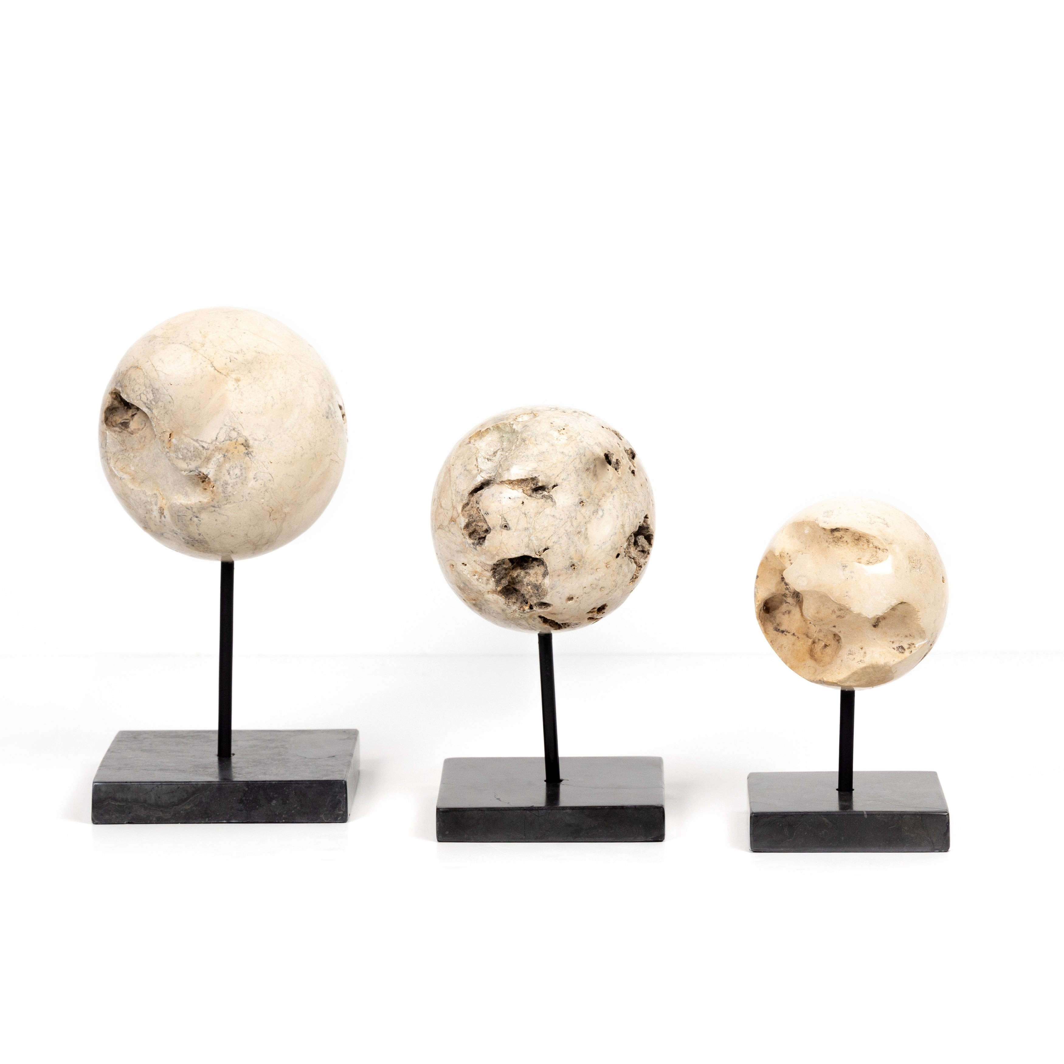 Organic Stone Sculptures, Set Of 3 | Burke Decor