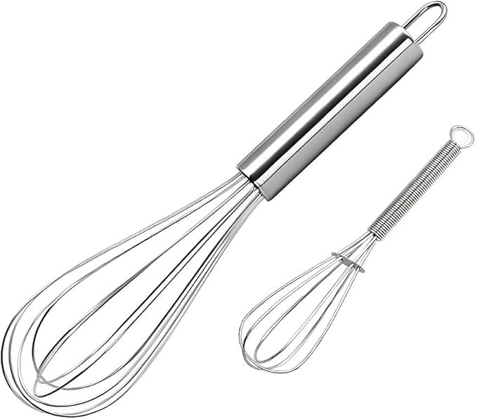 10 inch Stainless Steel Whisk, 5 inches for mixing small amounts of liquids, milkshakes, coffee, ... | Amazon (US)