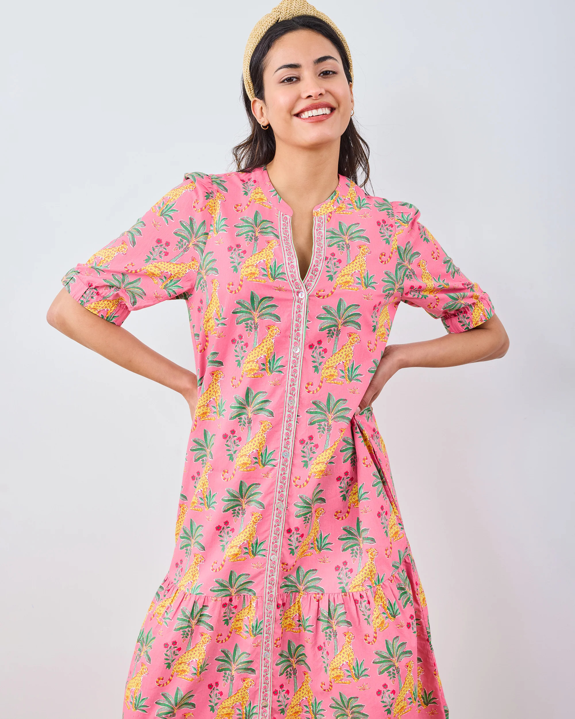 Leopard Mirage - Brunch Dress - Pink Palace | Printfresh