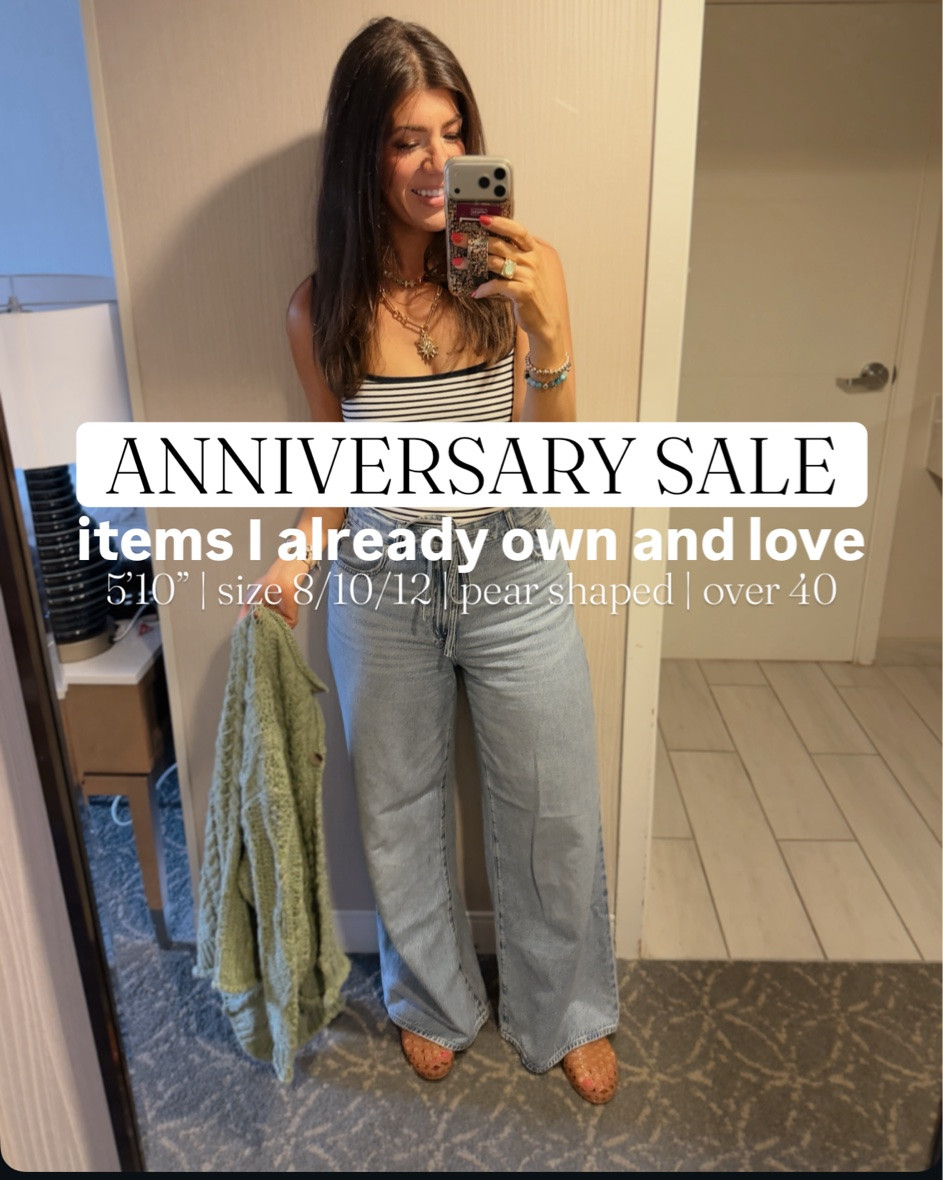 Things from the anniversary sale I already own and love
In order: 
Pajamas: medoum
Straight leg pants;8 
Wide leg jeans: 30
Sneaker flats: 9.5
Wide leg tie waist jeans: 29
Blazer: medium
Set: medium 
Straight leg jeans: 8
Quilted jacket: medium 
Robe: medium

#LTKMidsize #LTKSaleAlert #LTKTall