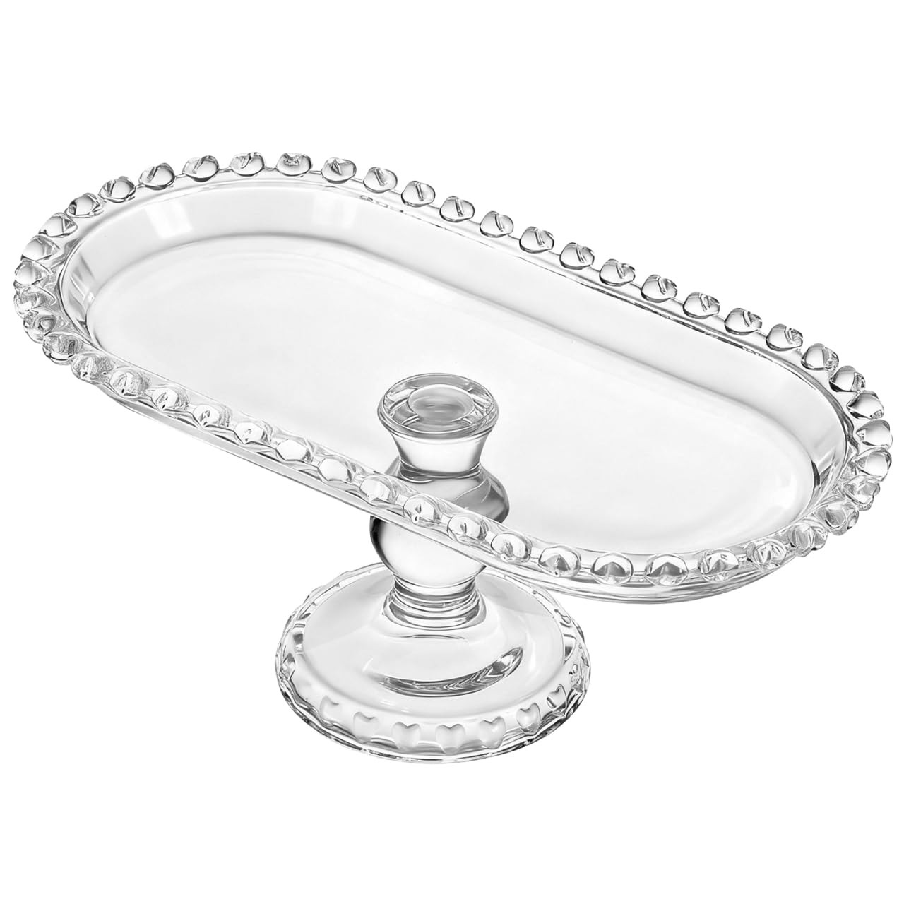 Luxshiny Footed Fruit Serving Tray: 9.7" European Style Dessert Display Platter for Fruits Snacks... | Amazon (US)