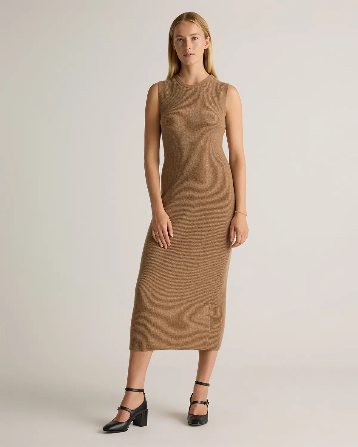 Mongolian Cashmere Sleeveless Midi Sweater Dress | Quince