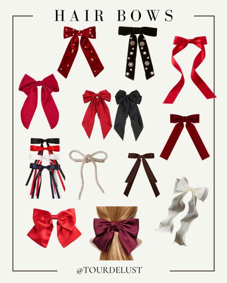 Hair bows, holiday, hair accessories 

#LTKstyletip #LTKbeauty #LTKHoliday