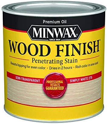 Minwax Wood Finish 227654444, Half Pint, Simply White | Amazon (US)