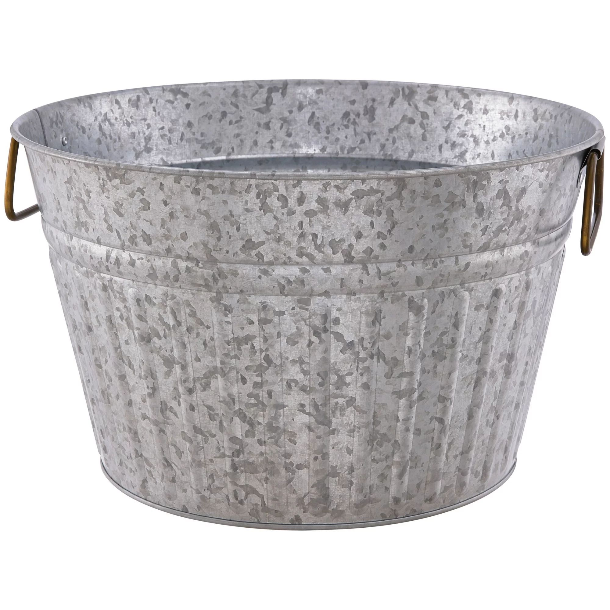 Better Homes & Gardens Galvanized Round Tub | Walmart (US)