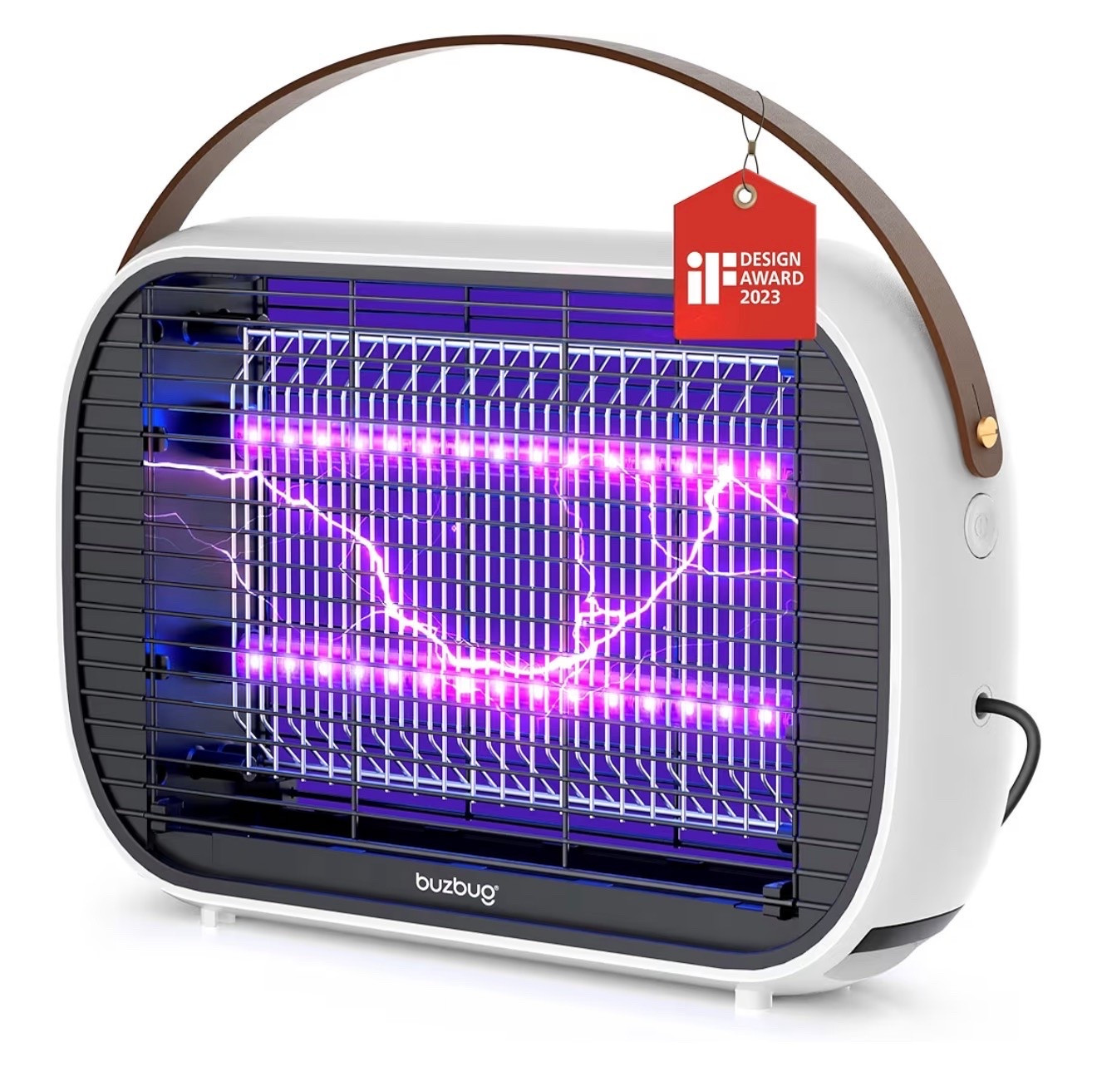 Buzbug LED Bug Zapper Indoor, 50000 H Long-Lasting LED, Energy Saving & Dual Band Attraction, High-Voltage Electric Mosquito Zapper, Fly Trap Mosquito Trap, Fly Killer -MA015B