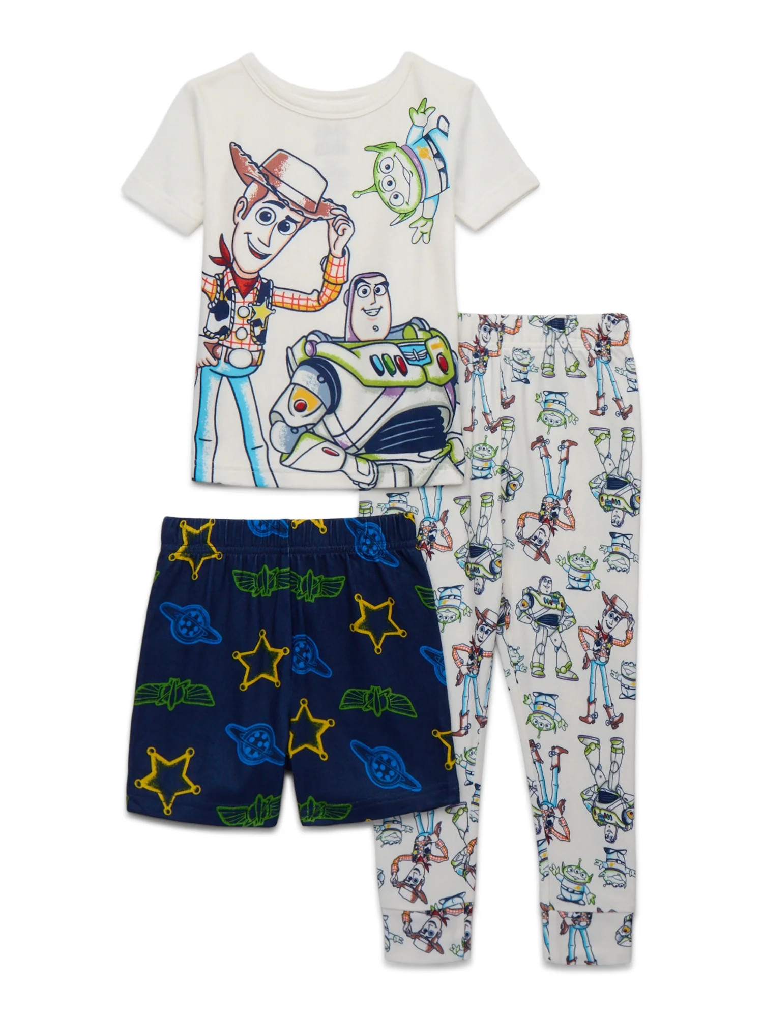 Character Toddler Top, Pants and Shorts Pajama Set, 3-Piece, Sizes 12M-5T | Walmart (US)