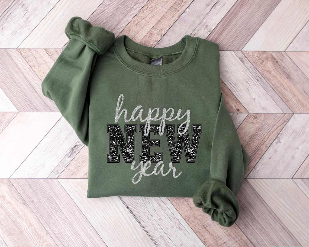 Happy New Year Sweatshirt, Christmas Shirt, Happy New Year 2026 Gift, Family Matching New Years T... | Etsy (US)