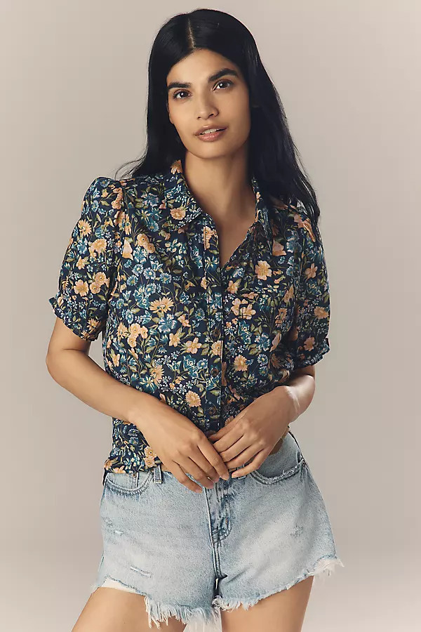 The Aly Puff-Sleeve Blouse by Pilcro | Anthropologie (US)