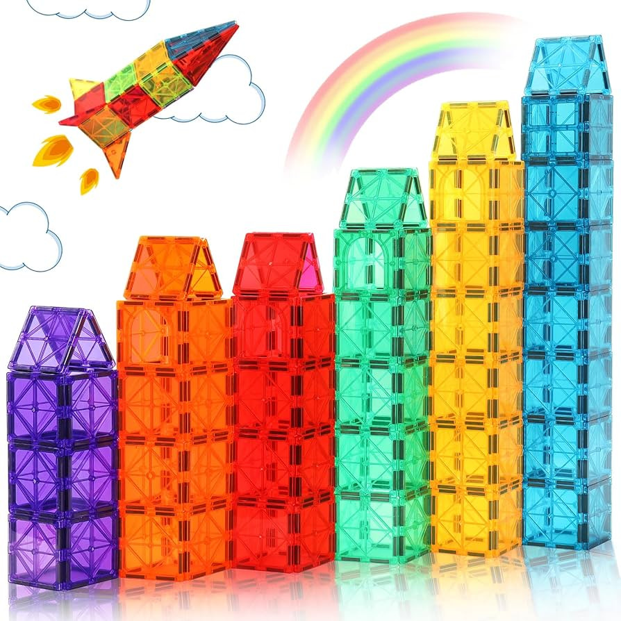 Gemmicc Magnetic Tiles, Magnet Toys Building Blocks for Kids, STEM Approved Educational Toys, Sta... | Amazon (US)