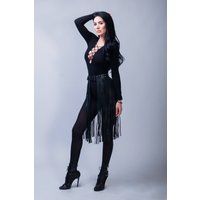 Leather Skirt, Fringes Dress, Belt, Occasion Real Fringes, Dress, Gift For Her | Etsy (US)