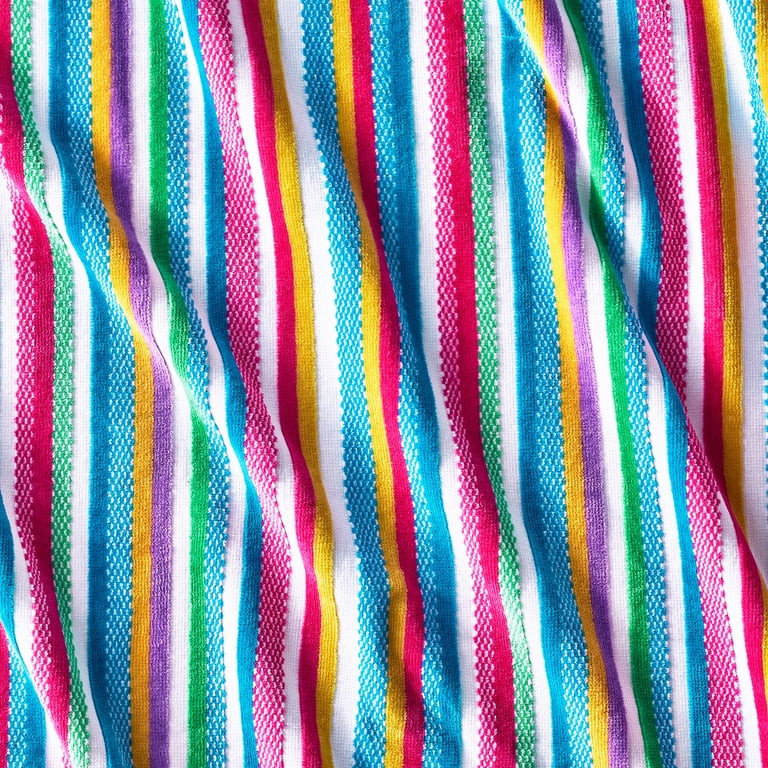 Better Homes & Gardens Cotton Blend Blend Beach Towel, 72 x 38 in, Warm Veriegated Stripe | Walmart (US)