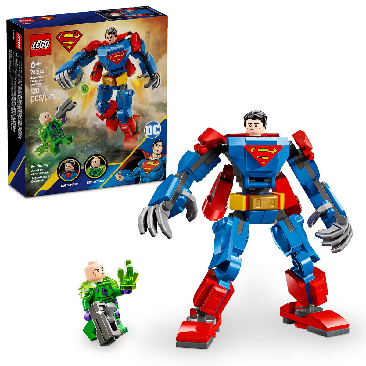 LEGO DC Superman Mech vs. Lex Luthor Action Figures Building Toy 76302 | Target