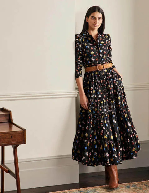 Multi Tiered Maxi Dress - Formica Pink, Flora Bloom | Boden (US)