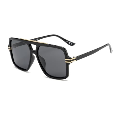 OUWEN Retro Oversized Polarized Square Sunglasses Womens Mens, Trendy Designer Big Rectangle Sun ... | Amazon (US)