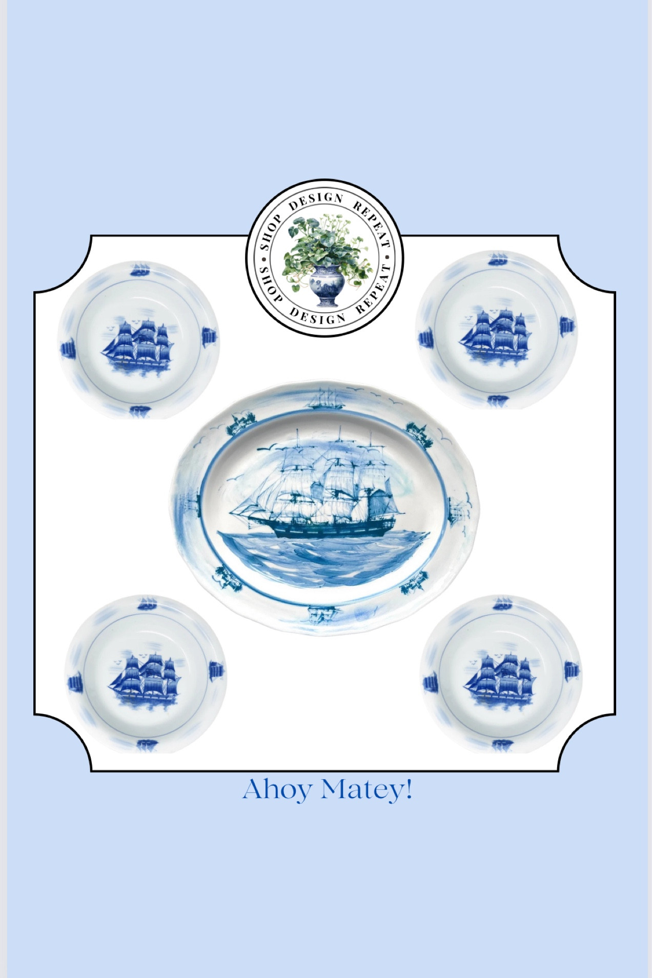 I was able to score this platter at a resale store, but you can find other pieces in this wonderful  pattern online. Yes, it’s discontinued, but that makes it all the more fun to hunt down and collect! I’ve done some of the legwork for you. Happy clicking! 