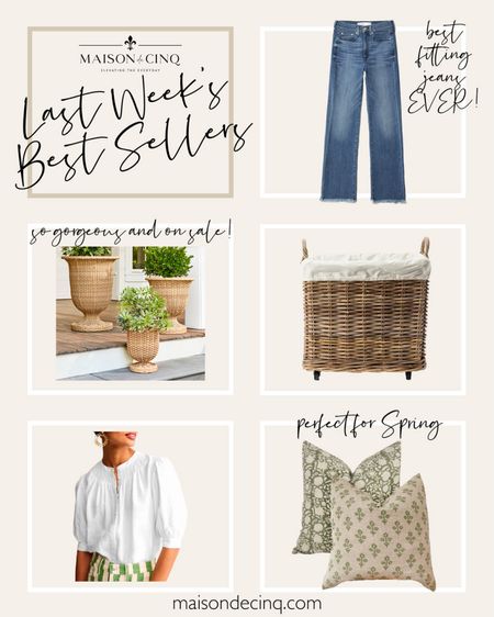 Last week’s best sellers include my favorite jeans EVER (sooo flattering!), cute linen blouse, gorgeous planters on sale, and more!

#homedecor #springdecor #throwpillows #springpillows #springoutfit #croppedjeans 

#LTKsalealert #LTKhome #LTKover40