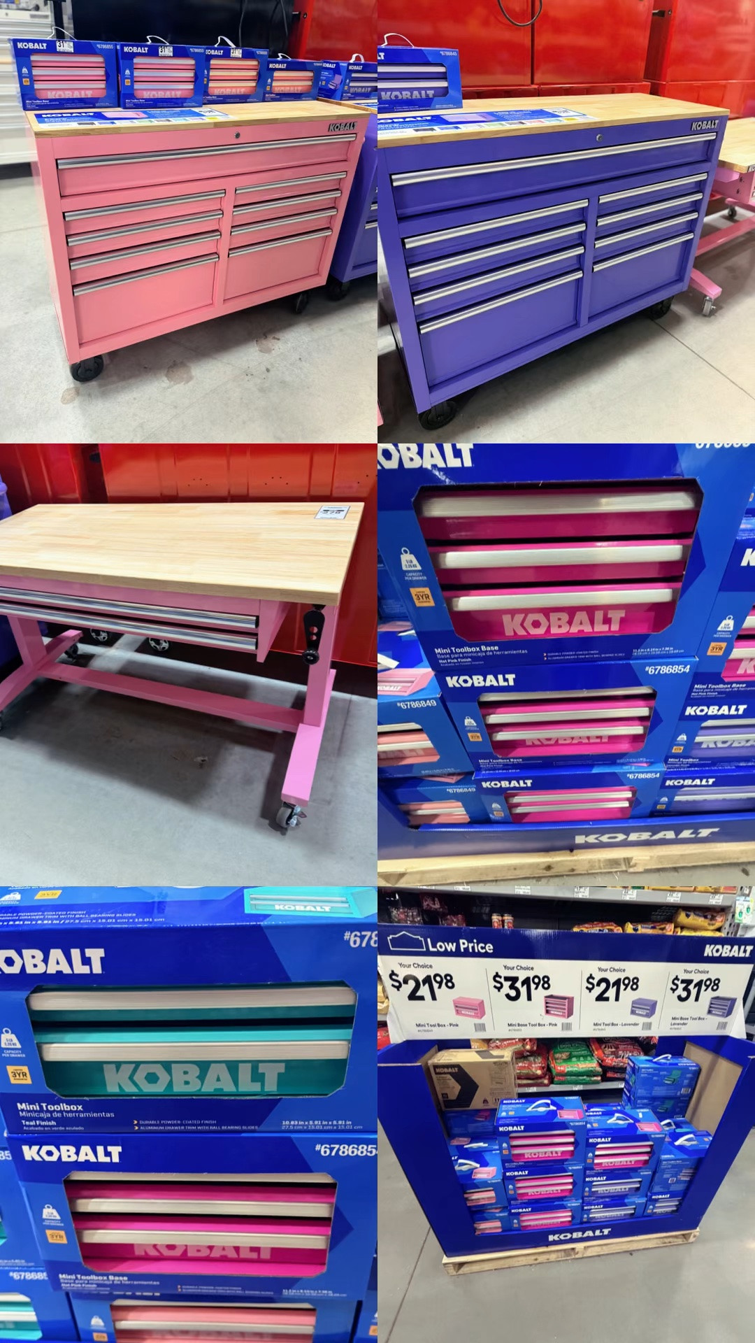 💜🩵🩷 Who says tool storage has to be boring? Kobalt tool boxes and work tables are bringing the color with stunning purple, teal, pink, and more! Perfect for organizing your workspace while showing off your style. Which color is your favorite? 🔧✨

#KobaltTools #ToolBoxGoals #WorkshopStyle #GarageOrganization #ToolStorage #DIYProjects #LowesFinds

#LTKHome #LTKSaleAlert