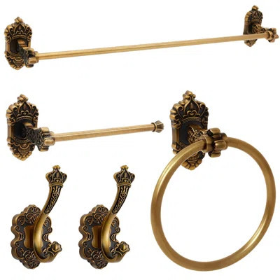 5-Piece Antique Brass Bathroom Hardware Set | Wayfair North America