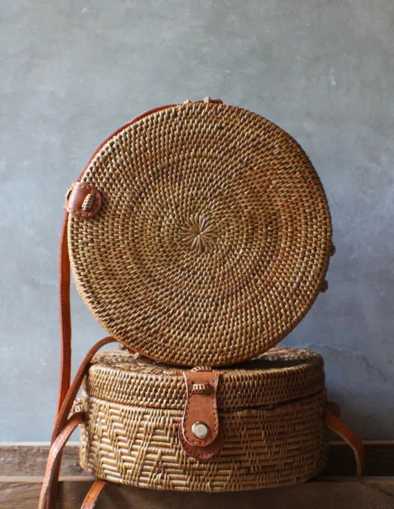 Round Rattan Handbag (FREE SHIPPING!) | Etsy (US)