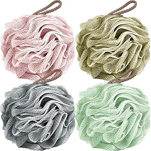 Fu Store Loofah Sponge Shower Loofahs 50g Bath Sponges Mesh Balls 4 Colors for Body Scrubber Exfo... | Amazon (US)
