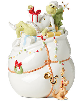 Lenox Merry Grinchmas Cookie Jar - Macy's | Macy's