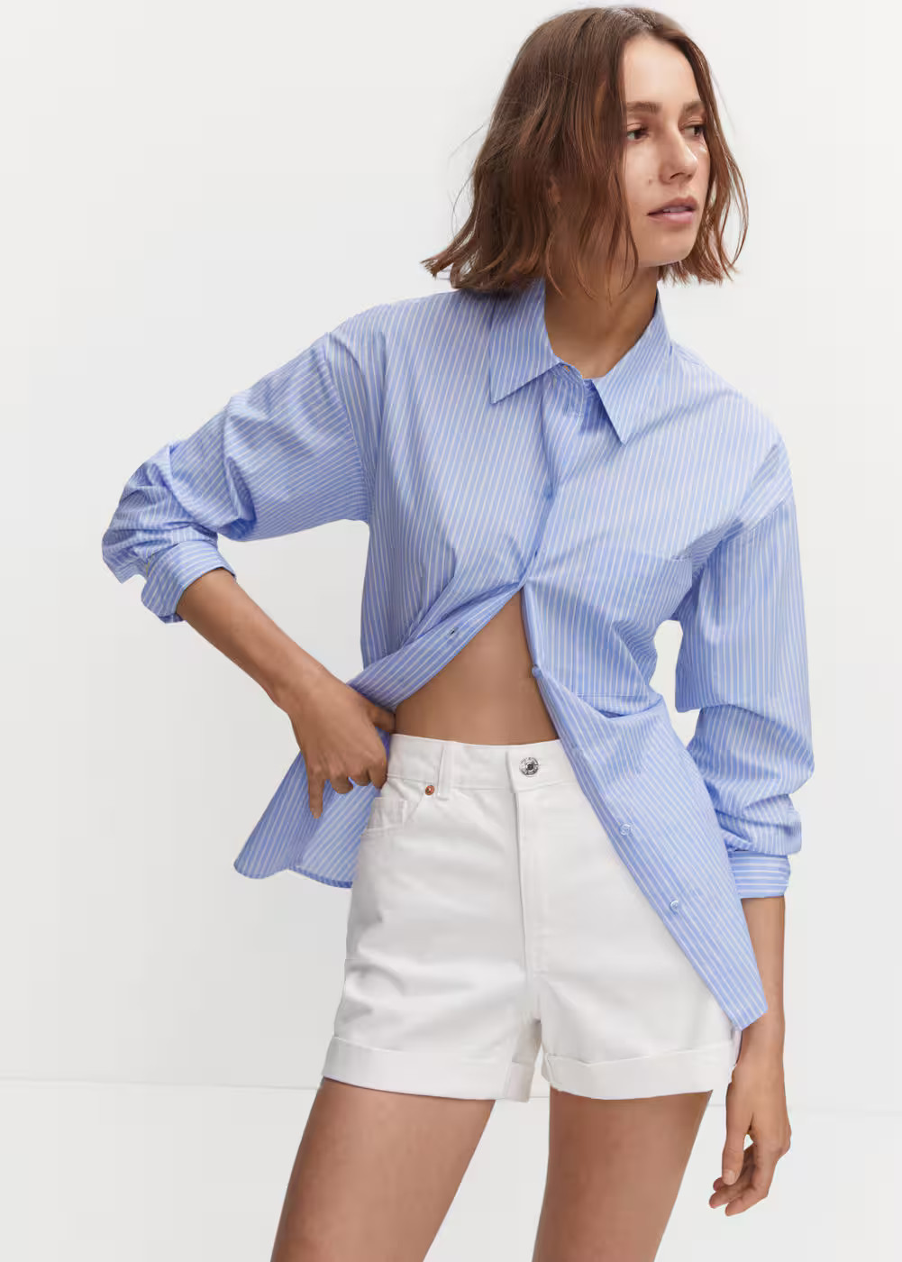 Mom-fit denim shorts -  Women | Mango USA | MANGO (US)