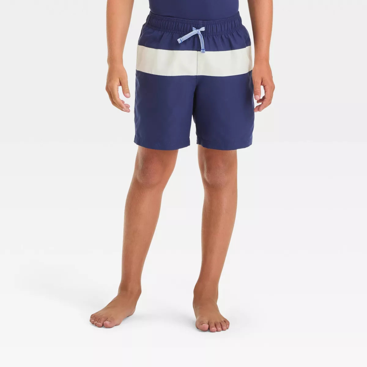 Boys' Colorblock Swim Shorts - Cat & Jack™ Navy Blue XL | Target