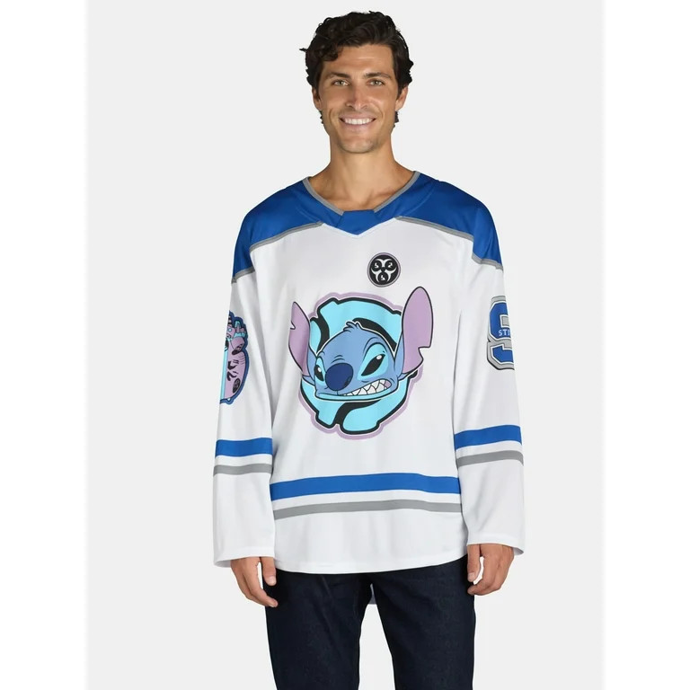 Disney Stitch Men's Graphic Hockey Jersey, Sizes XS-3XL | Walmart (US)