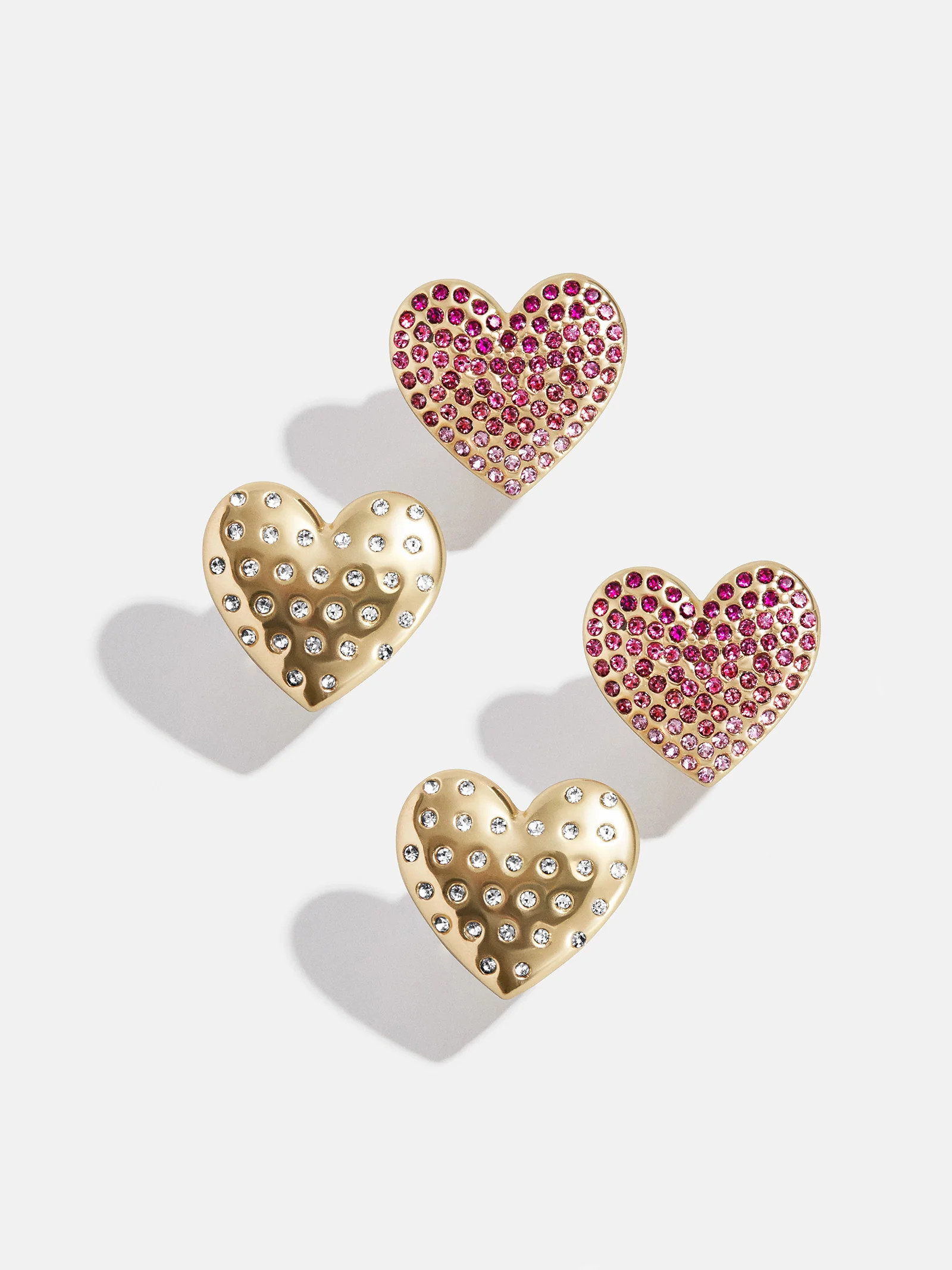 Heart To Heart Kids' Clip-On Earring Set - Pavé Heart Stud | BaubleBar (US)