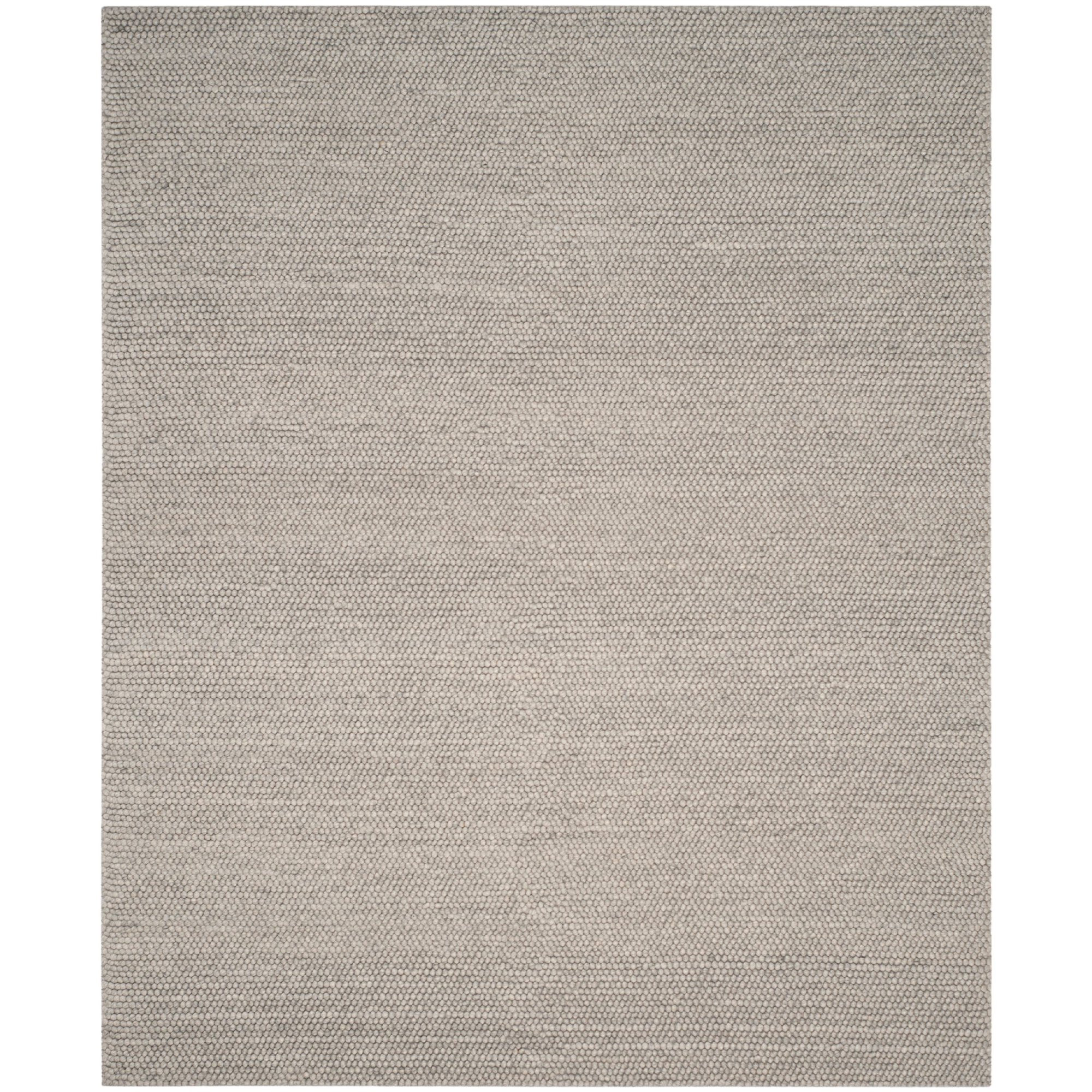 SAFAVIEH Natura Feride Solid Braided Wool Area Rug, Silver, 9' x 12' | Walmart (US)