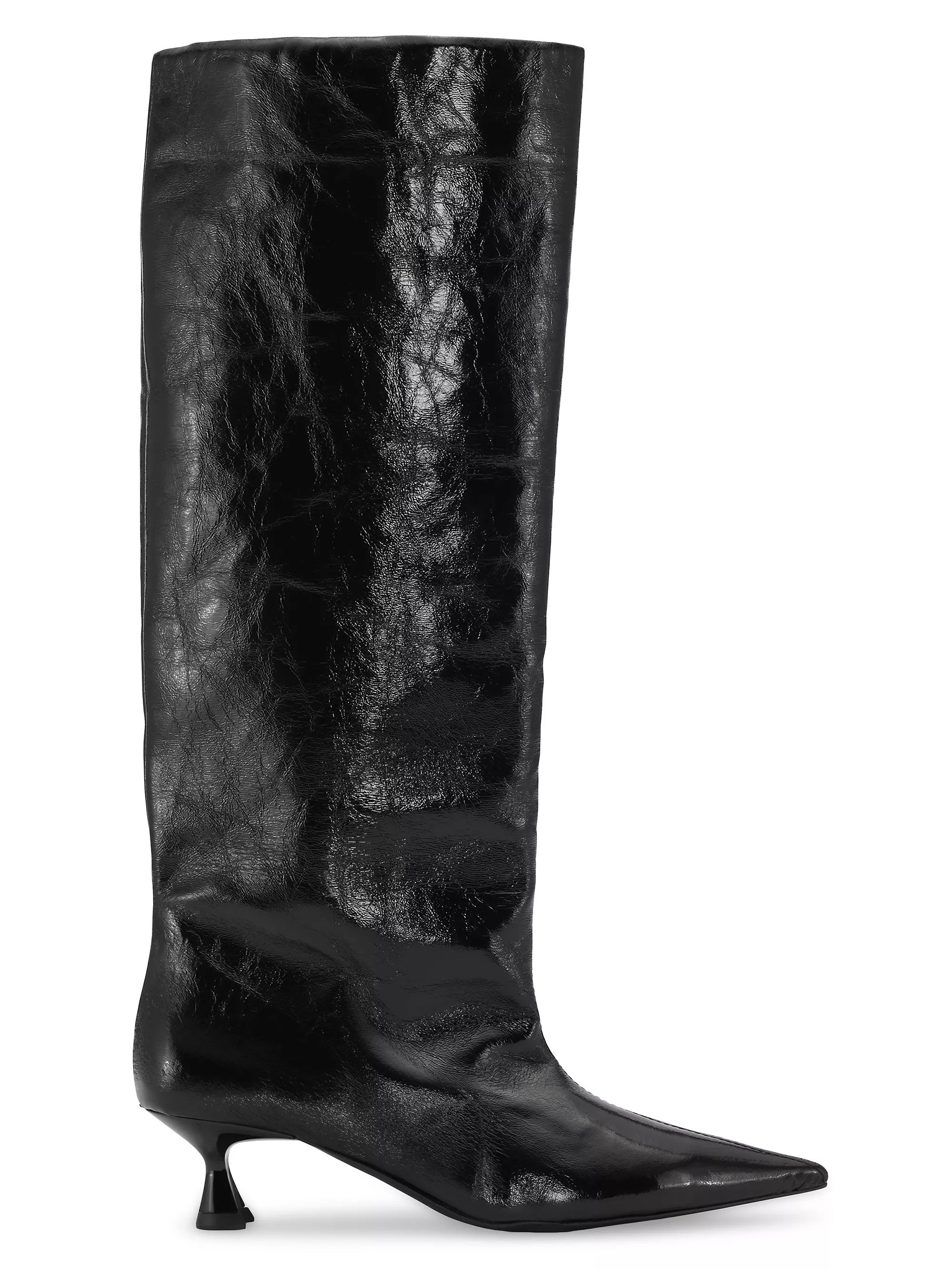 Shop Ganni Soft Slouchy Knee-High Boots | Saks Fifth Avenue | Saks Fifth Avenue