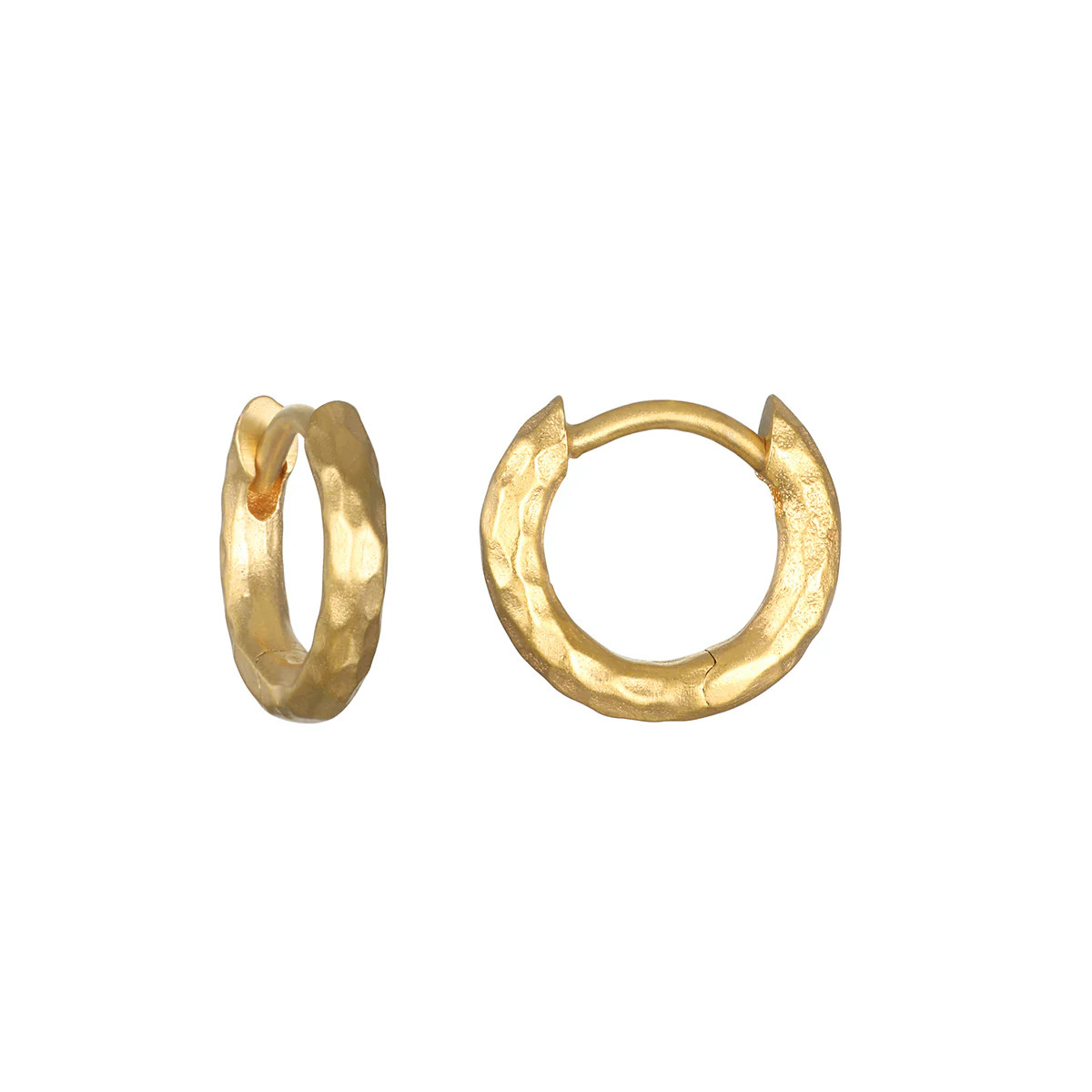 Textured Gold Mini Hoop Earrings | Satya Jewelry