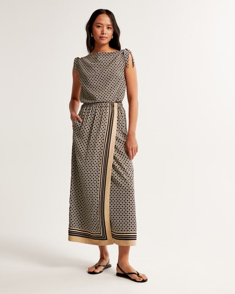 Wrap Scarf Maxi Skirt | Abercrombie & Fitch (US)