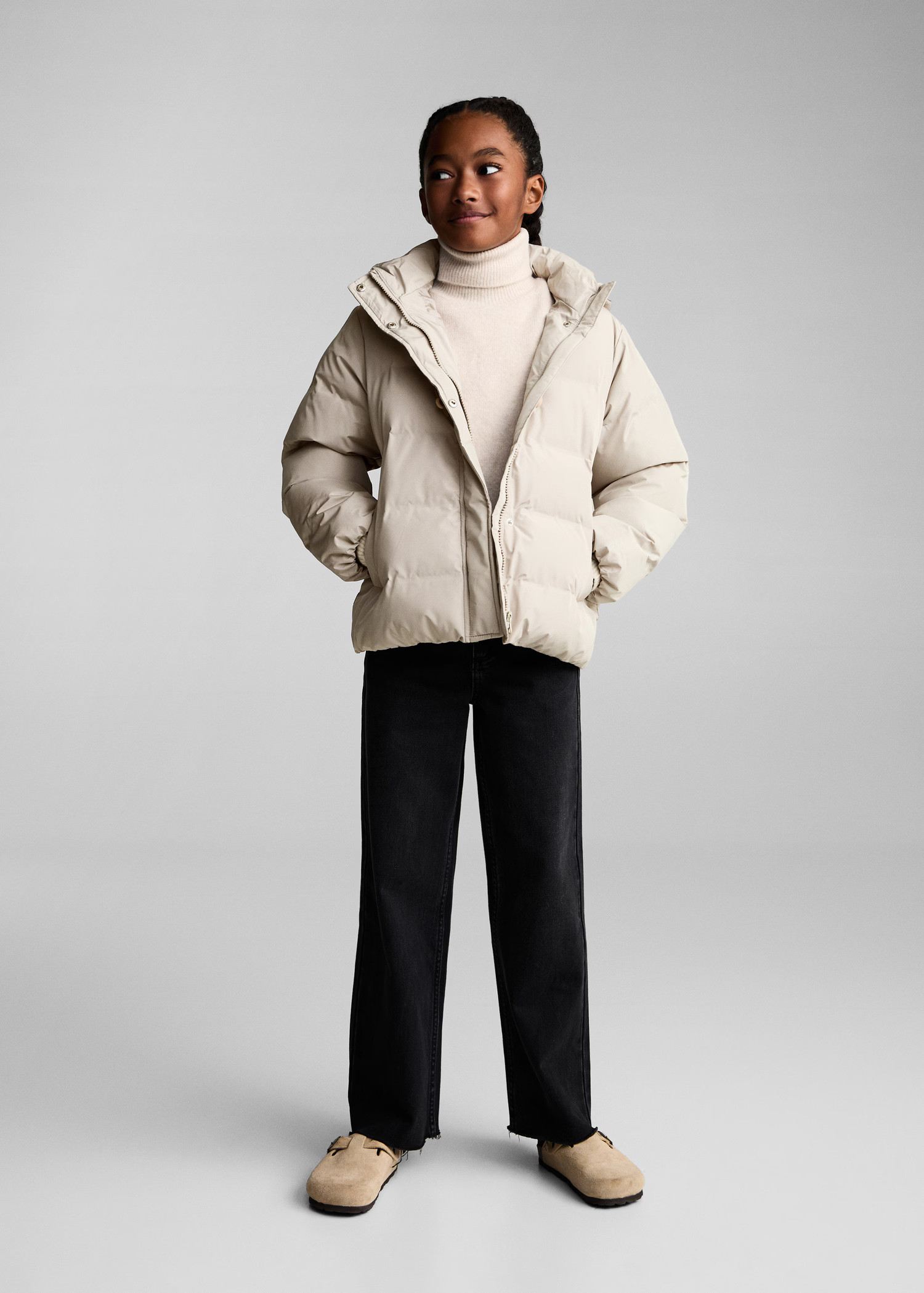 Hood quilted coat - Kids | MANGO United Kingdom | MANGO (UK)
