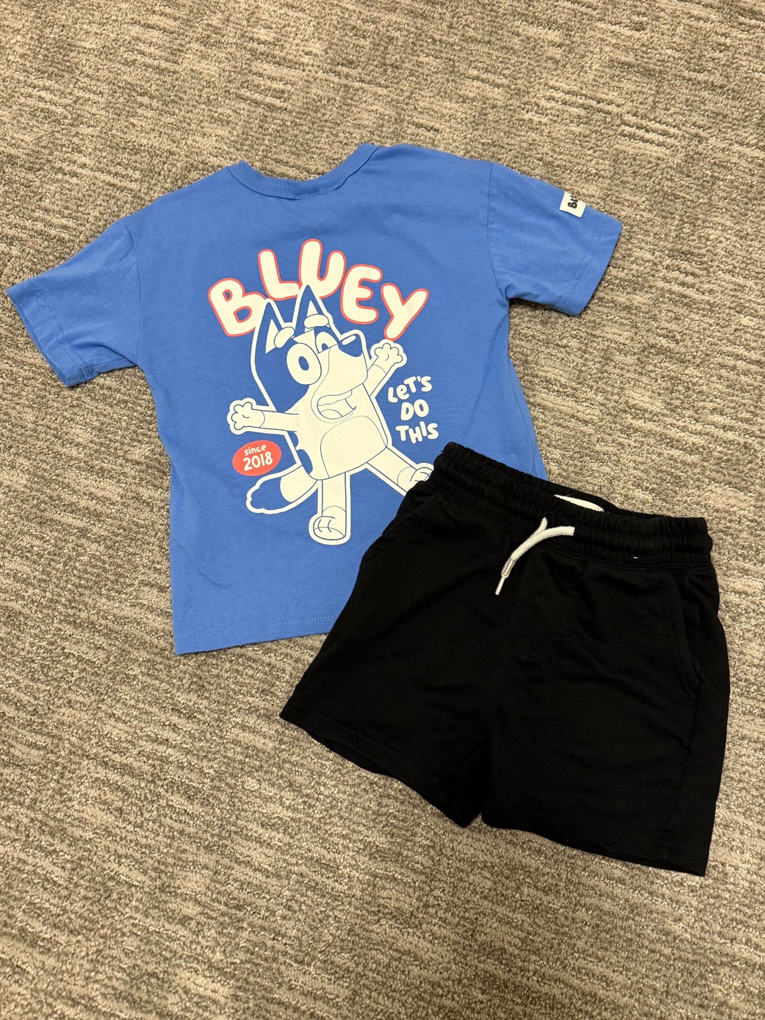 Toddler boy bluey shirt with black shorts #bluey #toddlerboy #summer 

#LTKKids #LTKSummerEdit #LTKFindsUnder50