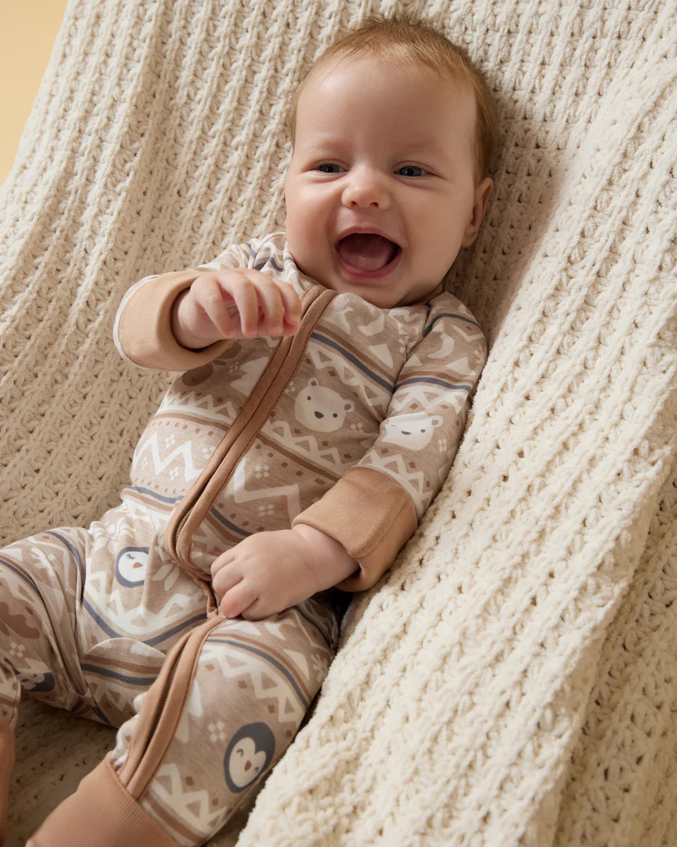 Frosty Fair Isle Zippy | Little Sleepies