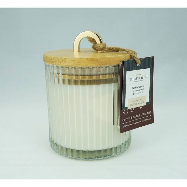 8.5oz Glass Clove and Black Currant Candle White - Threshold™ designed with Studio McGee | Target