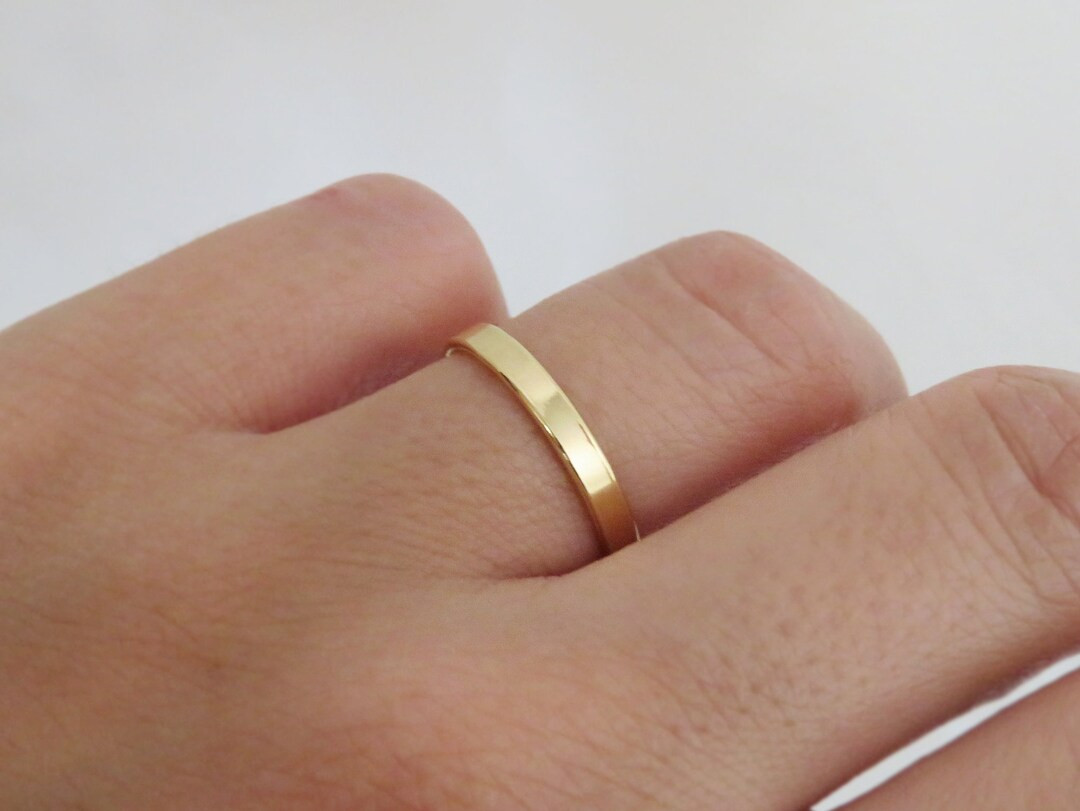 Thick Gold Ring, Gold Ring, 14k Gold Filled Ring, Gold Stack Ring, Simple Gold Ring, Stacking Rin... | Etsy (US)